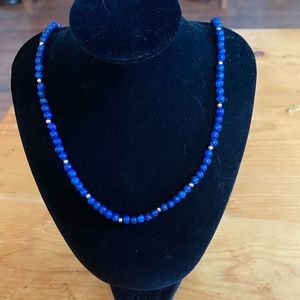 Exquisite Lapis Lazuli With Gold Balls Necklace